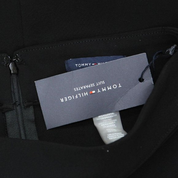 NWT Tommy Hilfiger Women's Midi Pencil Skirt H2NSA342 0 Black - Picture 4 of 5